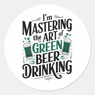 St Patricks Day Irish Pride Shamrock Parade Lucky Classic Round Sticker