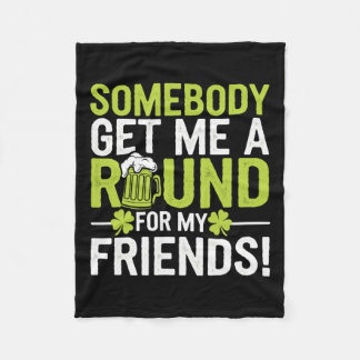 St Patricks Day Irish Pride Shamrock Parade Lucky  Fleece Blanket