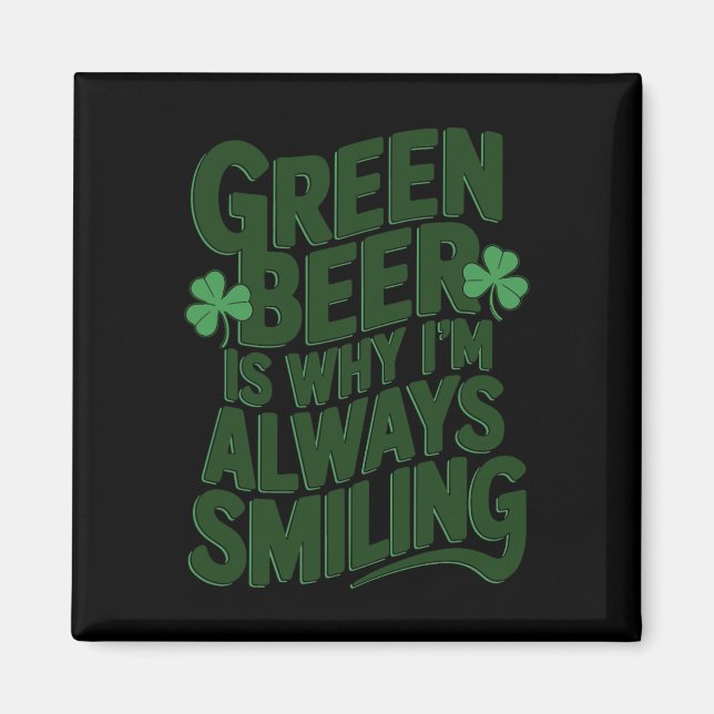 St Patricks Day Irish Pride Shamrock Parade Lucky  Magnet (Front)