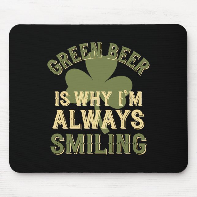 St Patricks Day Irish Pride Shamrock Parade Lucky  Mouse Pad (Front)