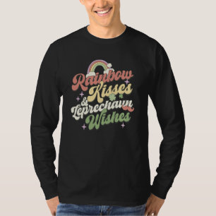 St Patricks Day Irish Rainbow Kisses And Leprechau T-Shirt