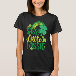 St Patricks Day Irish Sassy Little Lassie Funny Pa T-Shirt