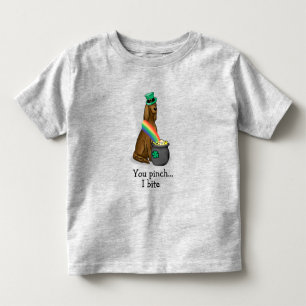 St. Patrick's Day Irish Setter Dog (red 1) Funny Toddler T-Shirt