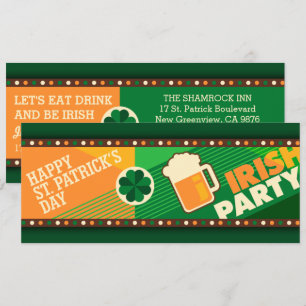 St Patrick's Day Irish Shamrock Party Invitation