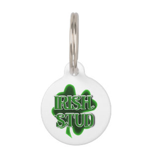 St. Patrick's Day Irish Stud Pet Tag