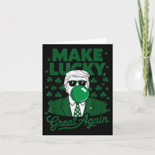 St. Patricks Day Irish Trump Bubble Gum Funny Card