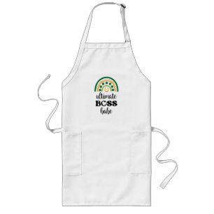 St Patrick's Day Irish Ultimate Boss Babe Rainbow Long Apron