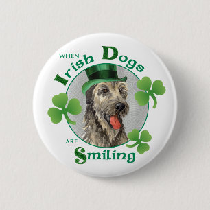 St. Patrick's Day Irish Wolfhound 6 Cm Round Badge