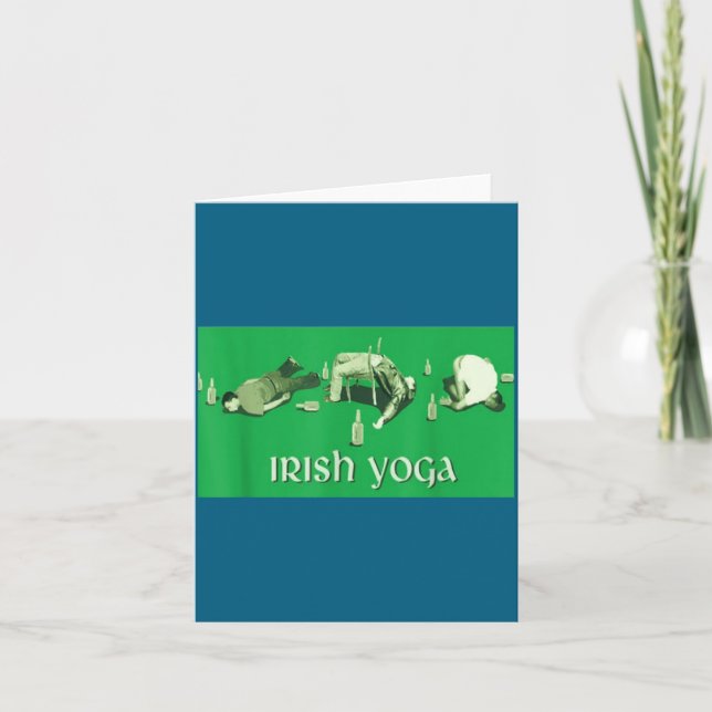 St. Patricks Day Irish Yoga  Card (Front)