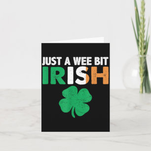 St. Patrick's Day Just A Wee Bit Irish Ireland Fla Card