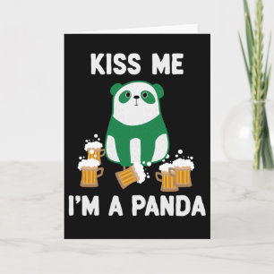 St Patrick's Day Kiss Me I'm a Panda Card