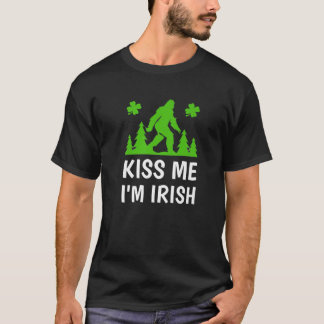 St. Patricks Day Kiss Me I'm Irish Bigfoot Sasquat T-Shirt