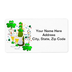 St. Patrick's Day Labels Clover Wine