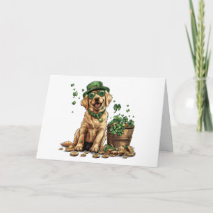 St. Patrick's Day Labrador Retriever Dog Card