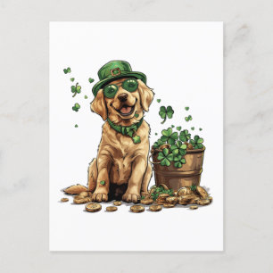 St. Patrick's Day Labrador Retriever Dog Postcard