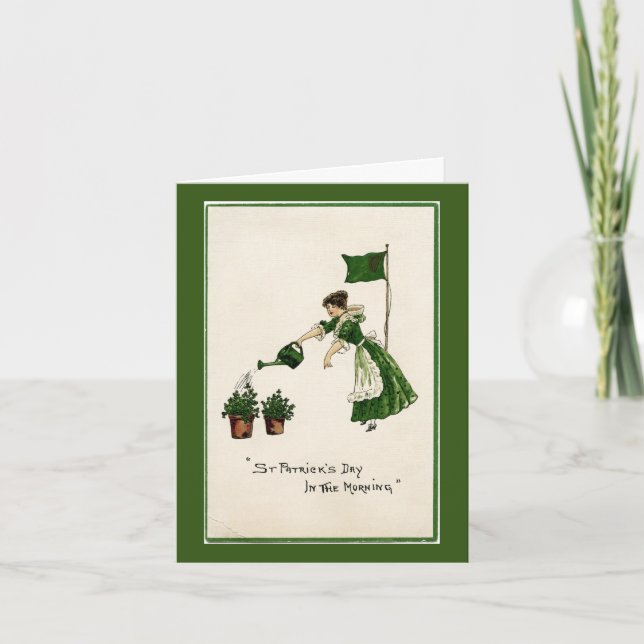 St. Patrick's Day Lady Card (Front)