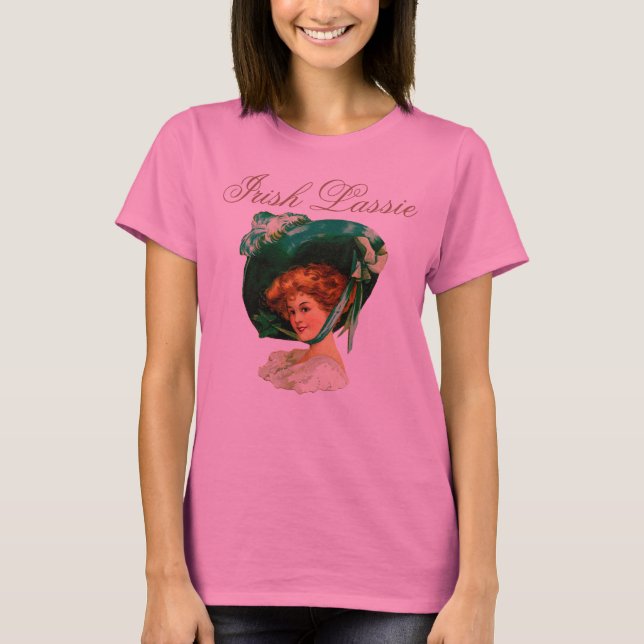 St Patricks Day Lady Irish Lassie T-Shirt (Front)