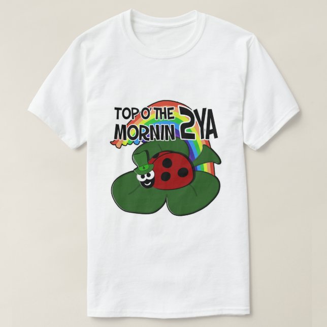 St Patrick's Day Ladybug T-Shirts (Design Front)