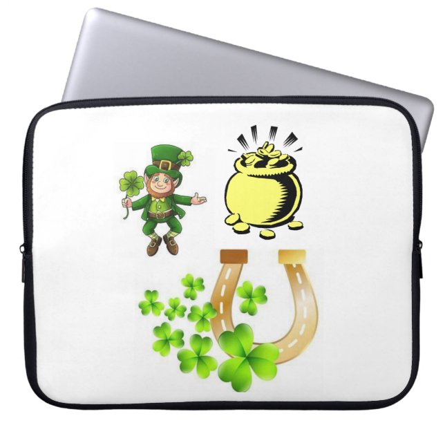 St. Patrick's Day Laptop Sleeve (Front)
