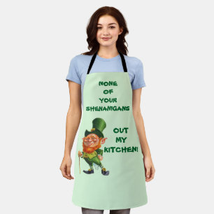 ST. PATRICK'S DAY LEPRECHAUN apron