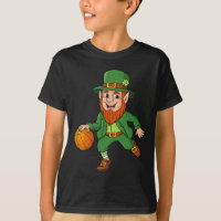 St Patricks Day Leprechaun Basketball Lucky Boys G