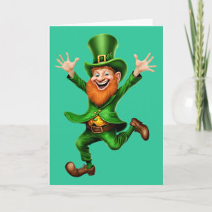 st. patrick's day leprechaun  card