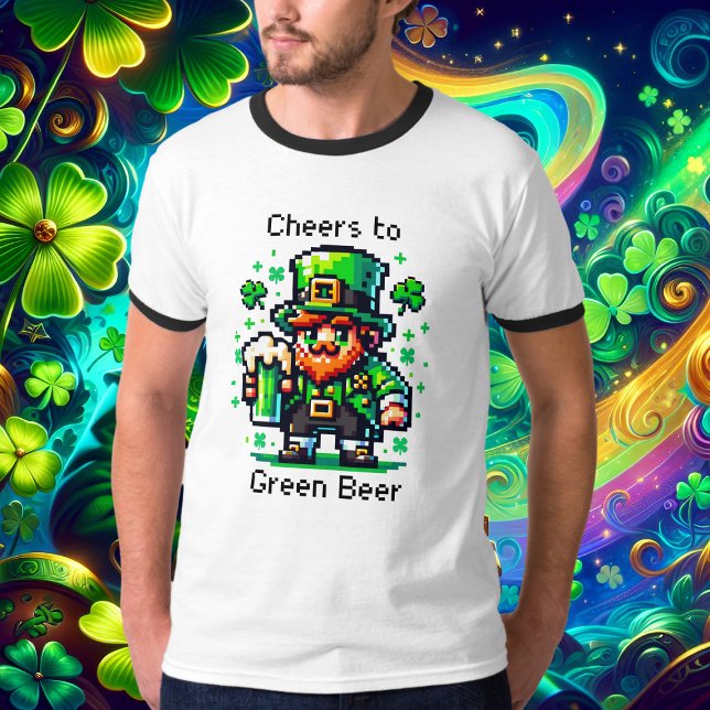 St Patrick's Day Leprechaun | Cheers to Green Beer T-Shirt (Creator Uploaded)