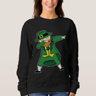 St Patricks Day leprechaun dabbing st patty s Kids Sweatshirt