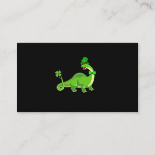 St Patricks Day Leprechaun Dinosaur T Rex Boys Tod Business Card