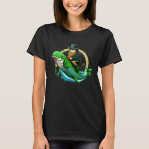 St. Patricks Day Leprechaun Dolphin Shamrock Funny T-Shirt