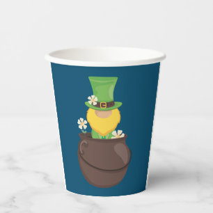 St. Patrick's Day Leprechaun in Pot of Gold Paper Cups