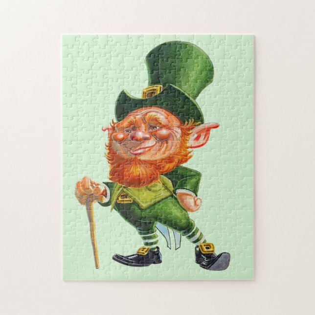 ST. PATRICK'S DAY LEPRECHAUN  JIGSAW PUZZLE (Vertical)