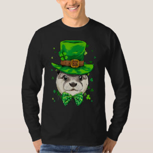 St Patrick's Day Leprechaun Otter Shamrock Otter I T-Shirt