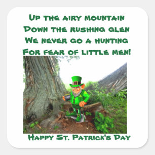 ST. PATRICK'S DAY LEPRECHAUN POEM stickers