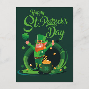 St. Patrick's Day Leprechaun postcard