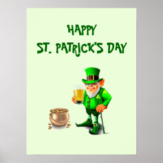 ST. PATRICK'S DAY LEPRECHAUN POSTER