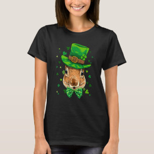 St Patrick's Day Leprechaun Squirrel Rodents Shamr T-Shirt