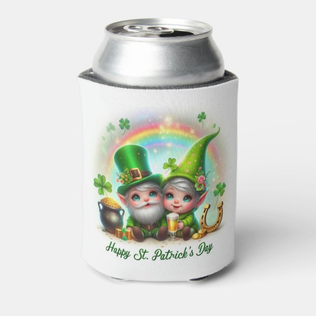 St. Patrick's Day Leprechauns Can Cooler (Can Back)