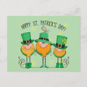 St. Patrick's Day leprechauns Holiday Postcard