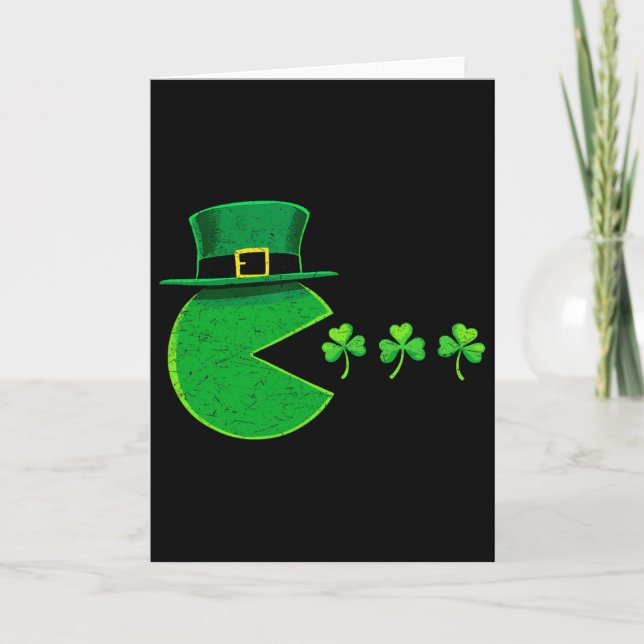 St Patricks Day Let The Shenanigans Begin Boys Men Card (Front)