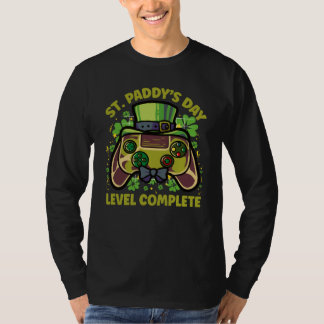 St Patricks Day Level Complete Gamer Video Game Co T-Shirt