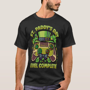 St Patricks Day Level Complete Gamer Video Game Co T-Shirt