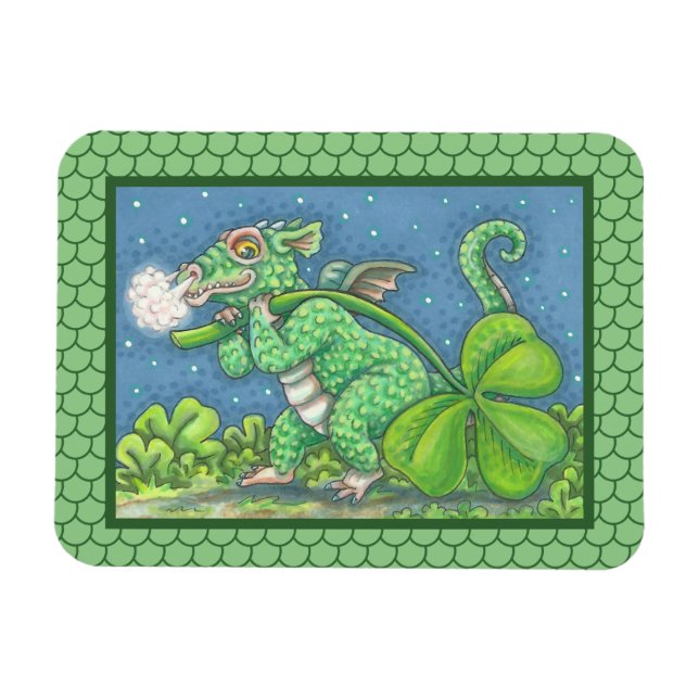 ST. PATRICK'S DAY LITTLE IRISH DRAGON SCALE MAGNET (Horizontal)