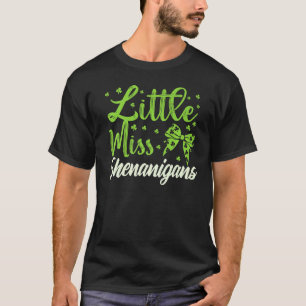 St Patricks Day Little Miss Shenanigans Women Girl T-Shirt