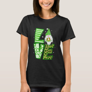 St Patrick's Day Love Gnomes Shamrock Horseshoe Ir T-Shirt