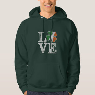 St Patricks Day Love Lucky Irish Shamrock Green  Hoodie
