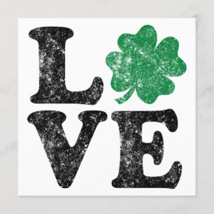 St Patrick's Day LOVE Shamrock Irish Card