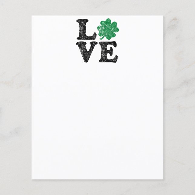 St Patrick's Day LOVE Shamrock Irish Flyer (Front)