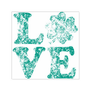 St Patrick's Day LOVE Shamrock Irish Self-inking Stamp