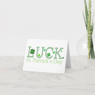 St. Patrick's Day Luck Note Card